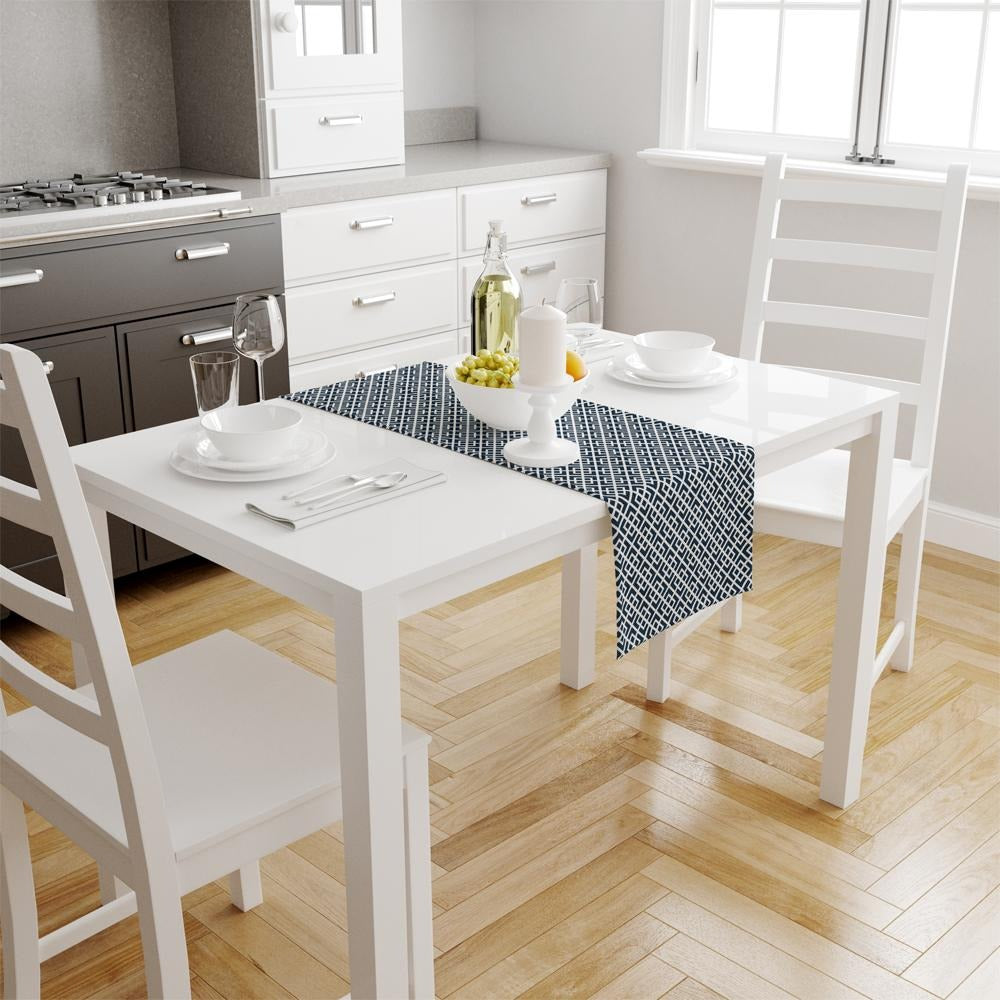 Mavi Geometrik Runner 140x45CM