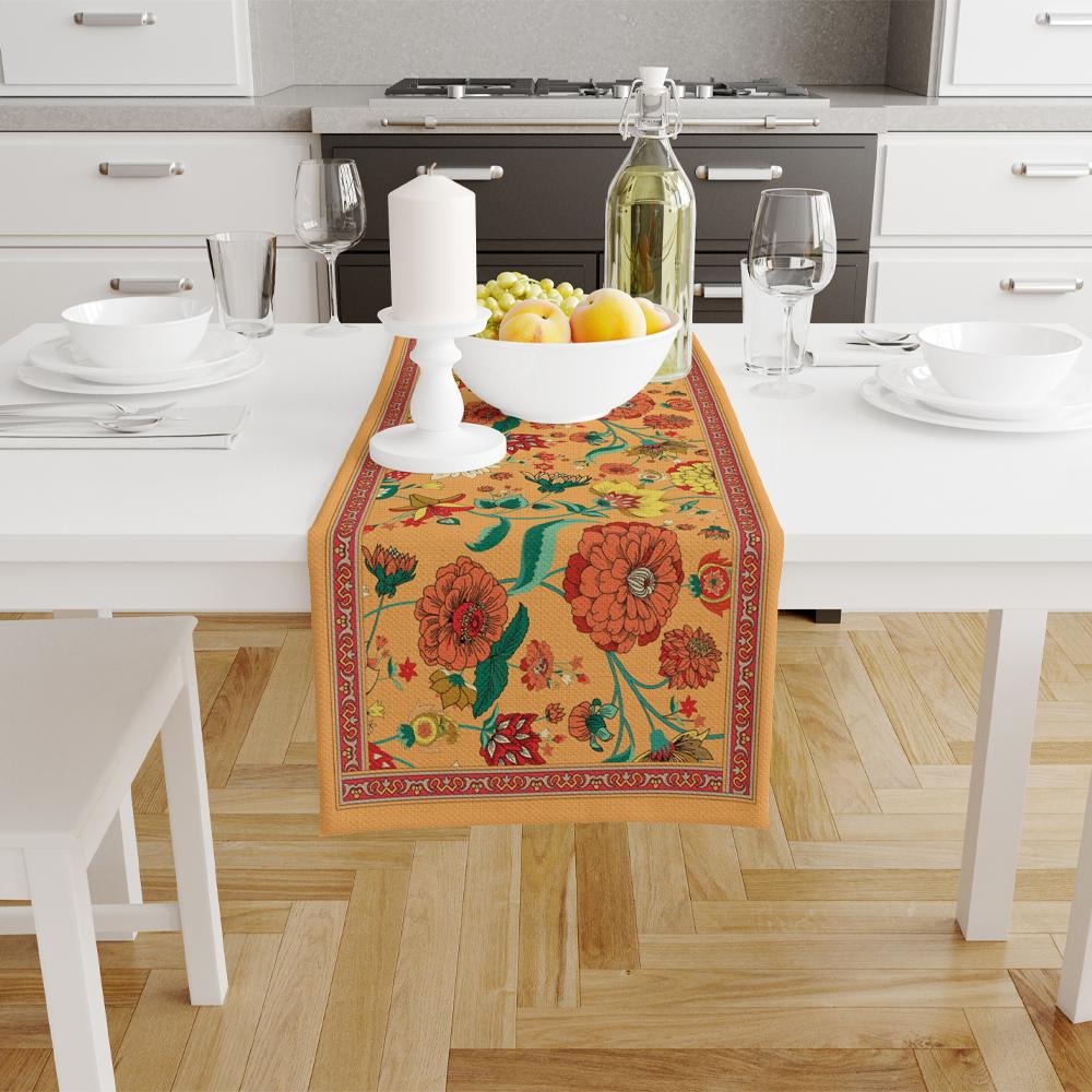 Orange Daisy Flowers Runner 140x45CM