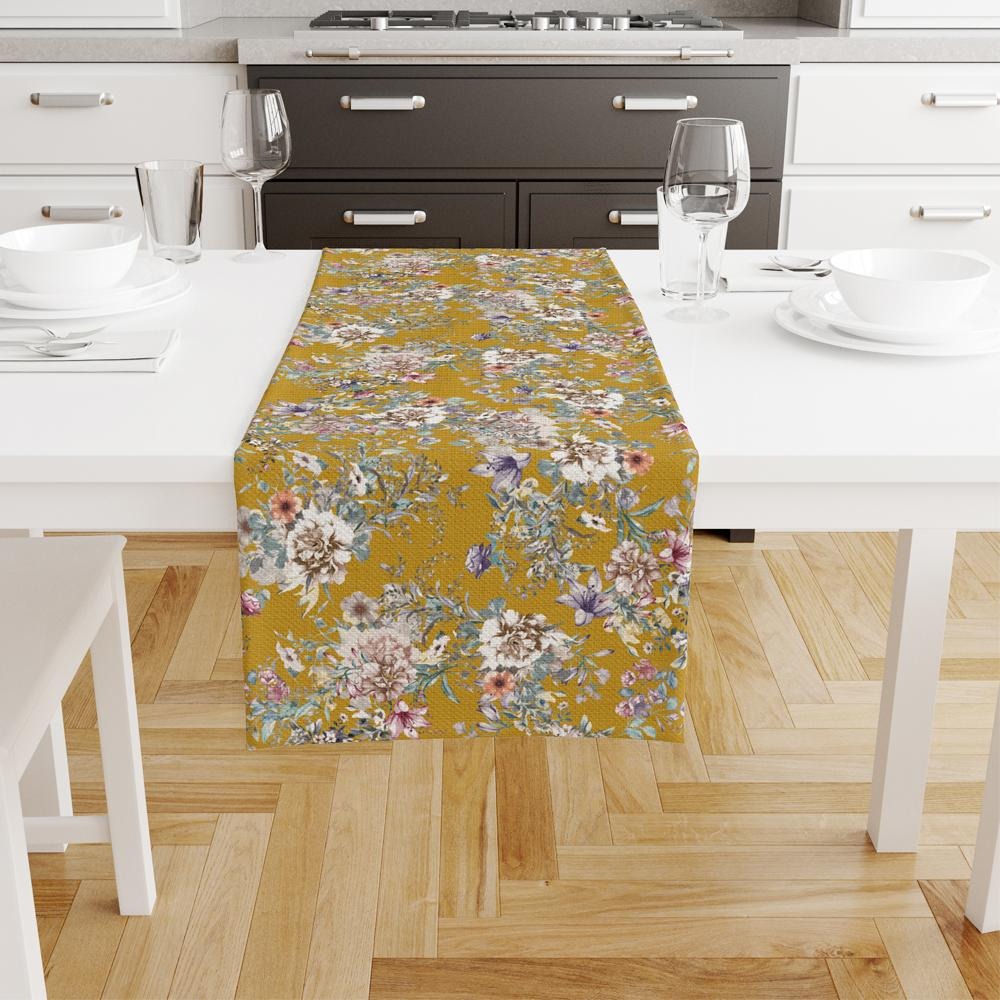 Colourful Flowers Runner 140x45CM