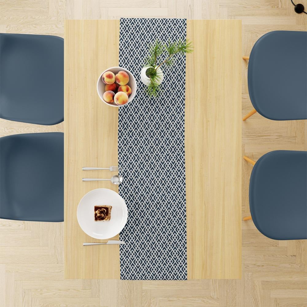 Mavi Geometrik Runner 140x45CM