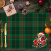 Santa Bear Ekose Amerikan Servis – Yılbaşı Sofraları İçin Teddy Kumaş - 4'lü Set (30x50 cm)