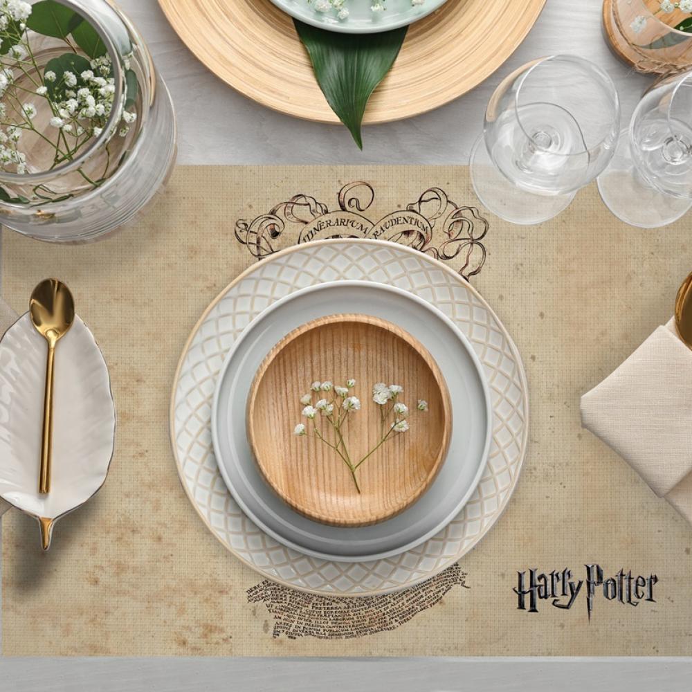 Harry Potter Marauder's Map Amerikan Servis – 4’lü Büyücü Sofra Seti 30x50 cm